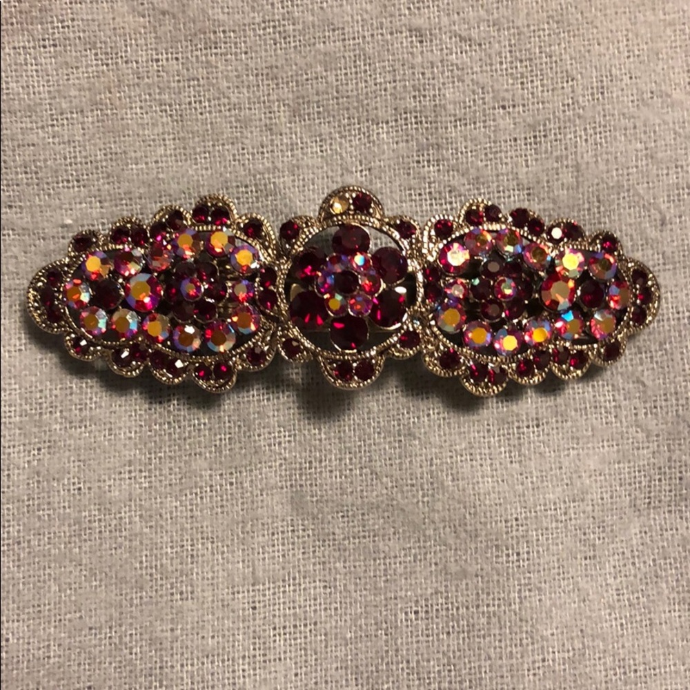 Sparkly Red Rhinestone Hairpin - Picture 2 of 7